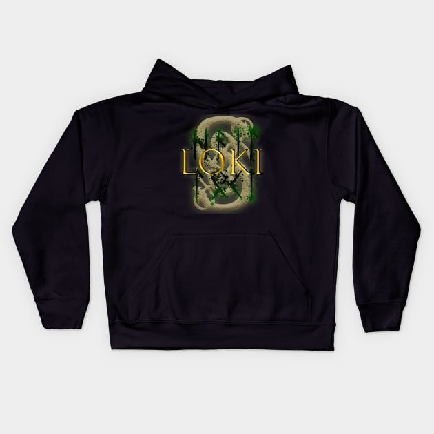 Hail Loki Kids Hoodie by Mr.J's Illustration